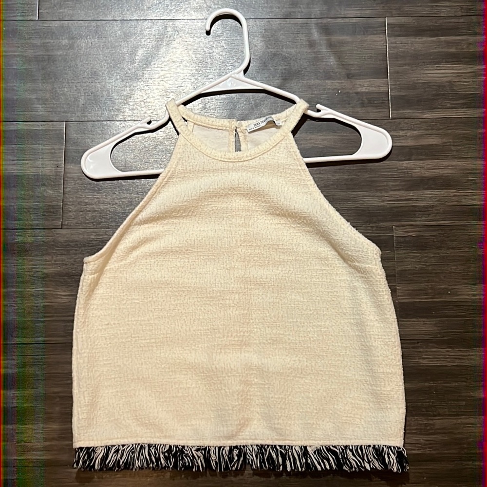 White Zara top. Size small